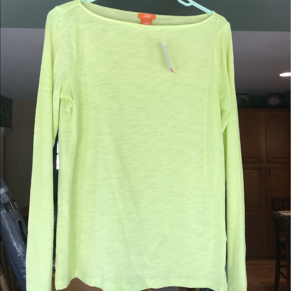 Neon yellow long sleeve top